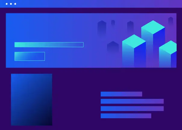 Illustration of a website dashboard designed by Proxy
