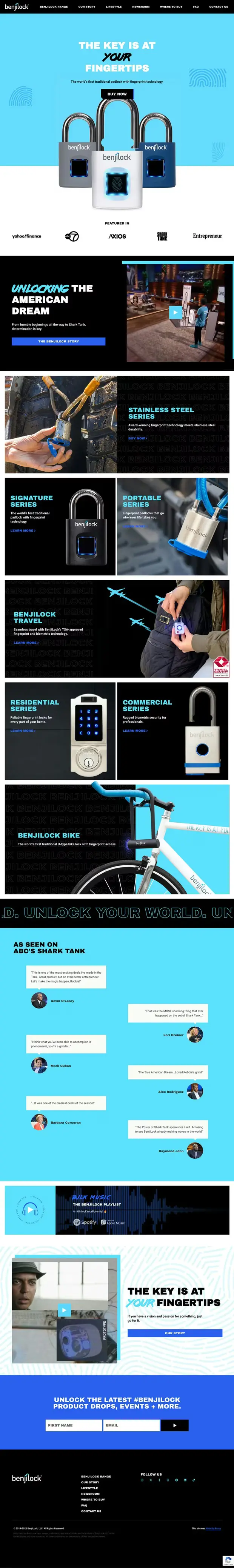 Benjilock website by Proxy