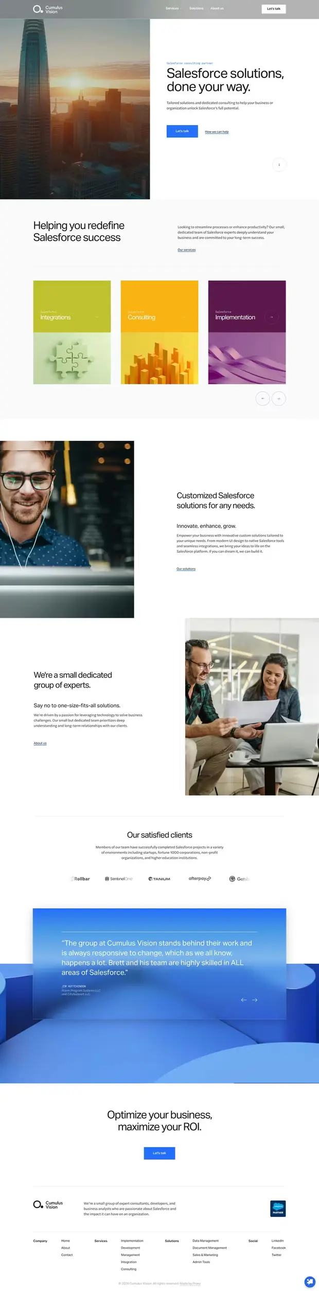 Cumulus Vision website by Proxy