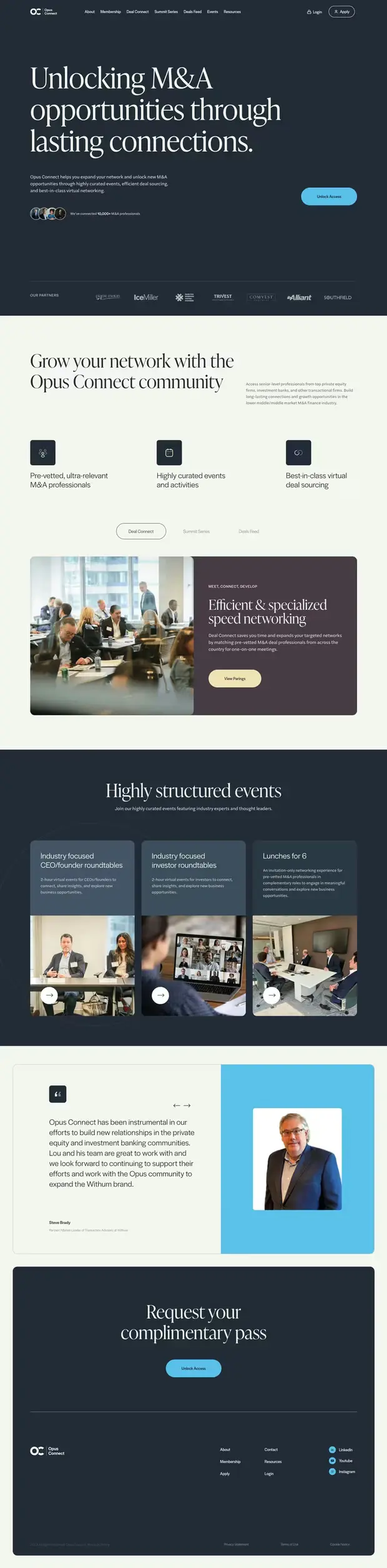 Opus Connect website by Proxy
